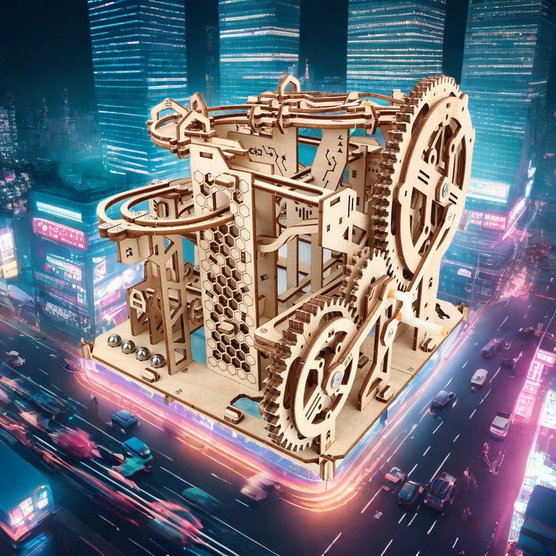 Mechanical Track Ball 3D Stereo Puzzle Stereo Model Ornament Educational Wooden Puzzle Kidsren'S Toys - Image 2